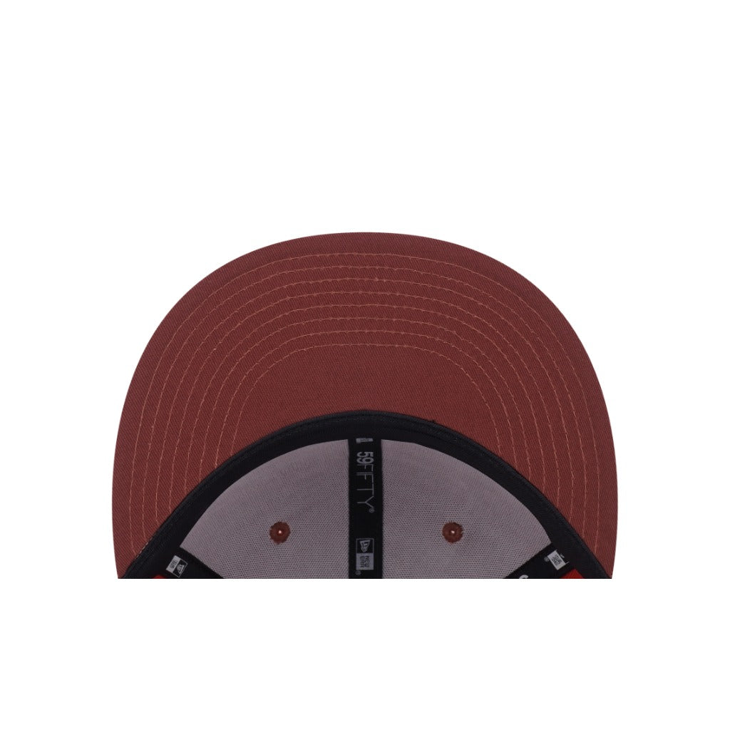 หมวกแก๊ป New Era รุ่น 59Fifty Pack - Fall Park Los Angeles Dodgers Cooperstown 2-Tone Deep Auburn Visor Warm Flame 59Fifty Cap