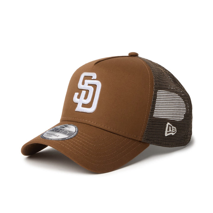 หมวกแก๊ป New Era รุ่น San Diego Padres Typewriter Brown 9Forty A-Frame Trucker Cap