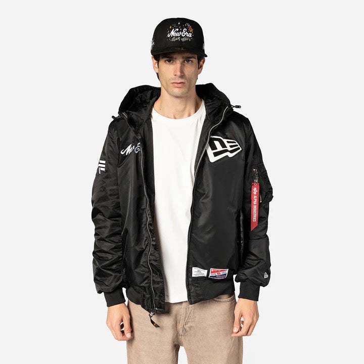 New Era เสื้อแจ็คเก็ตรุ่น New Era X Alpha Industrial Black Jacket