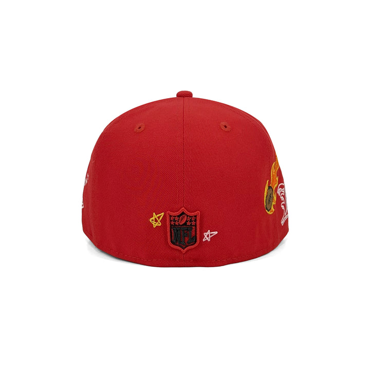 หมวกแก๊ป New Era รุ่น Kansas City Chiefs Scribble Red 59Fifty Cap