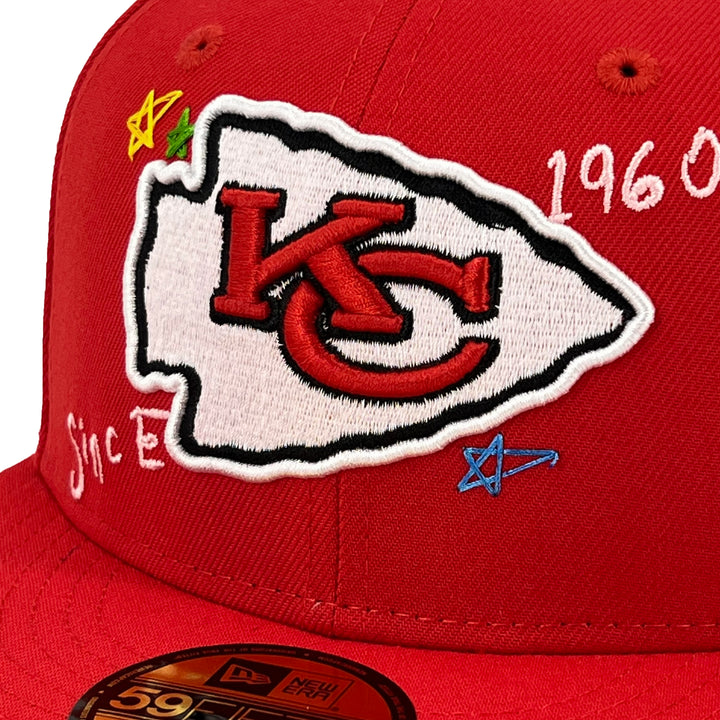 หมวกแก๊ป New Era รุ่น Kansas City Chiefs Scribble Red 59Fifty Cap
