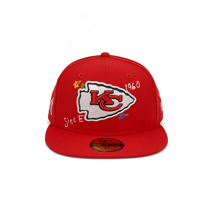 หมวกแก๊ป New Era รุ่น Kansas City Chiefs Scribble Red 59Fifty Cap