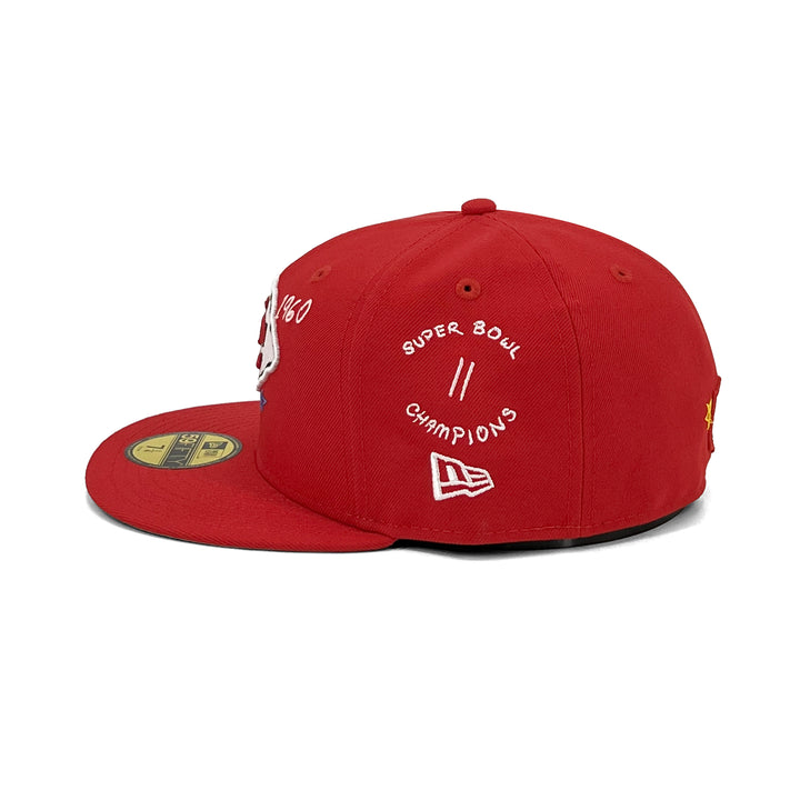 หมวกแก๊ป New Era รุ่น Kansas City Chiefs Scribble Red 59Fifty Cap