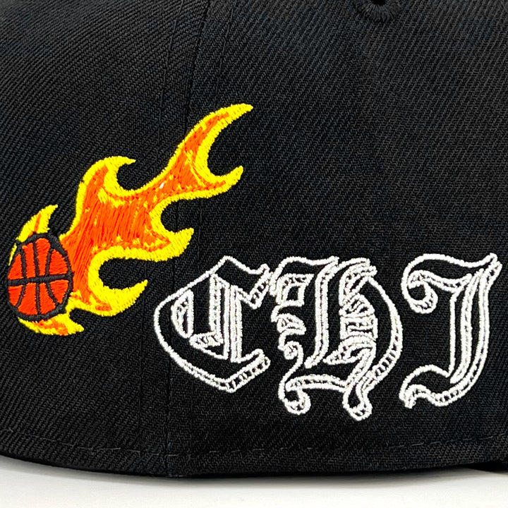 หมวกแก๊ป New Era รุ่น Chicago Bulls Scribble Black 59Fifty Cap