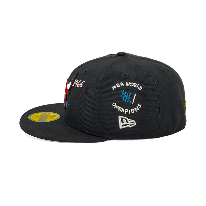 หมวกแก๊ป New Era รุ่น Chicago Bulls Scribble Black 59Fifty Cap