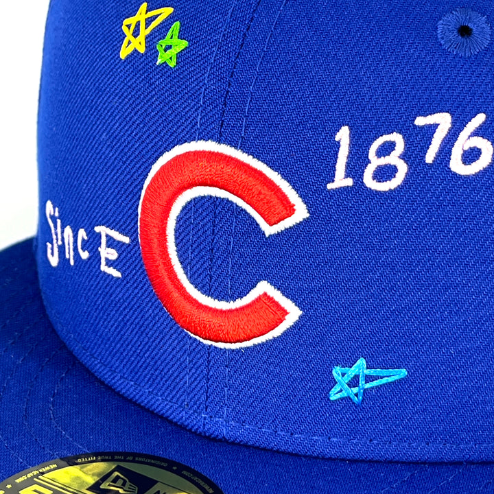 หมวกแก๊ป New Era รุ่น Chicago Cubs Scribble Royal 59Fifty Cap