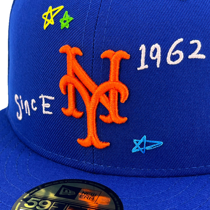 หมวกแก๊ป New Era รุ่น New York Mets Scribble Royal 59Fifty Cap