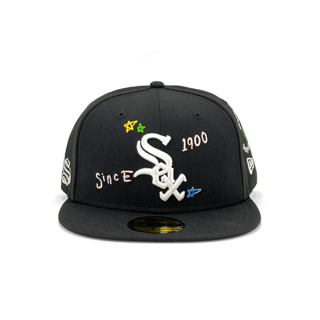 หมวกแก๊ป New Era รุ่น Chicago White Sox Scribble Black 59Fifty Cap