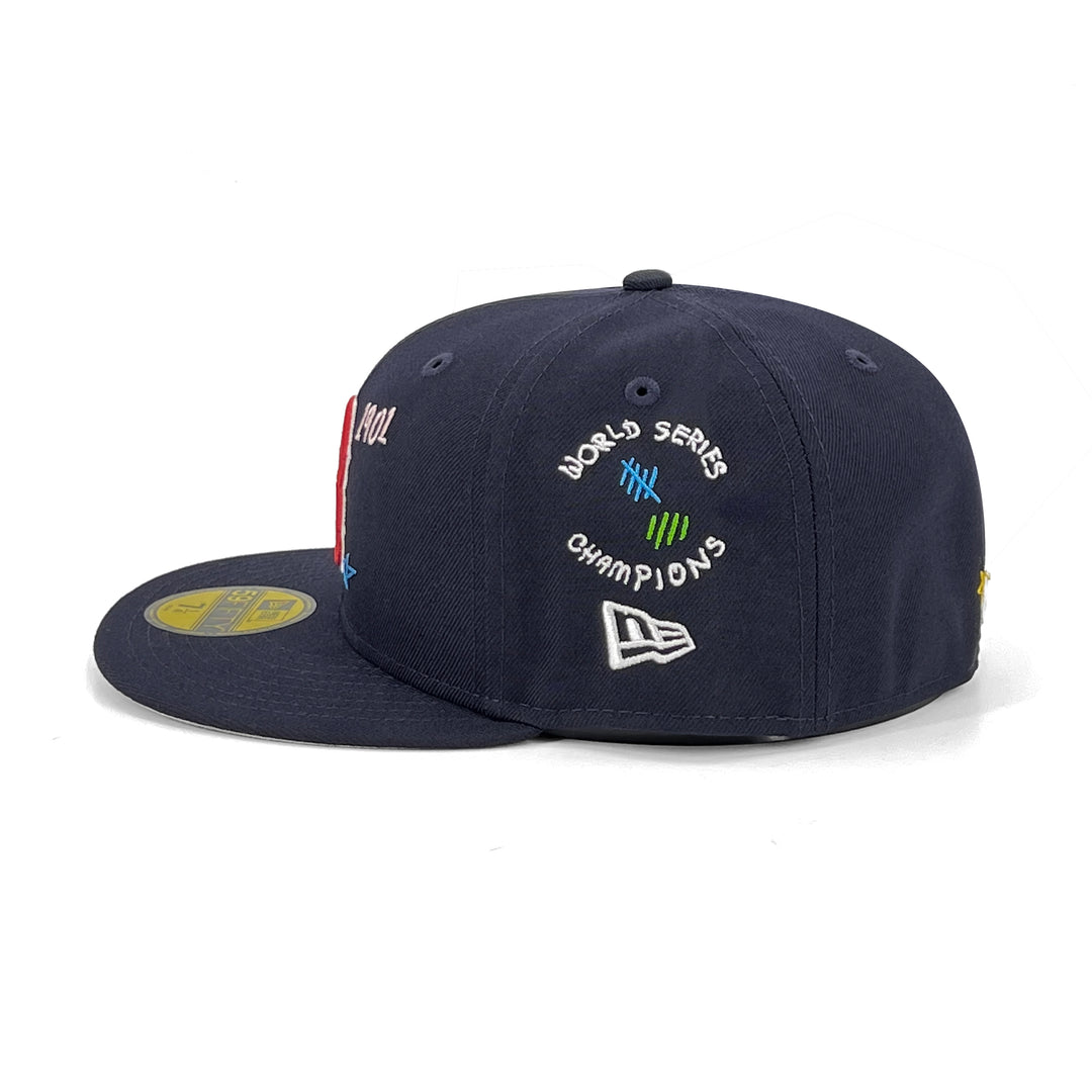 หมวกแก๊ป New Era รุ่น Boston Red Sox Scribble Black 59Fifty Cap