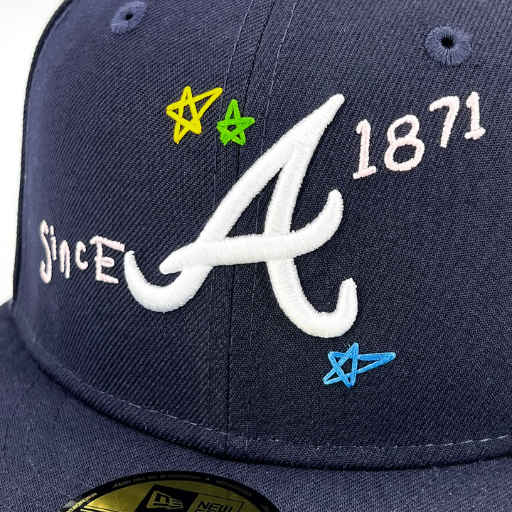 หมวกแก๊ป New Era รุ่น Atlanta Braves Scribble Black 59Fifty Cap