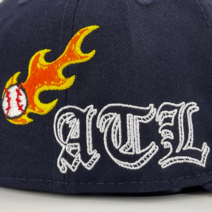 หมวกแก๊ป New Era รุ่น Atlanta Braves Scribble Black 59Fifty Cap