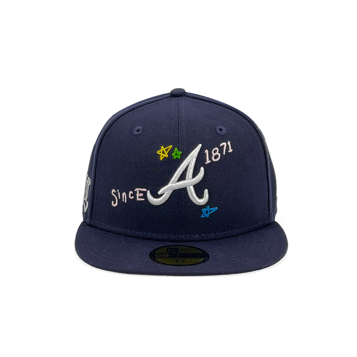 หมวกแก๊ป New Era รุ่น Atlanta Braves Scribble Black 59Fifty Cap
