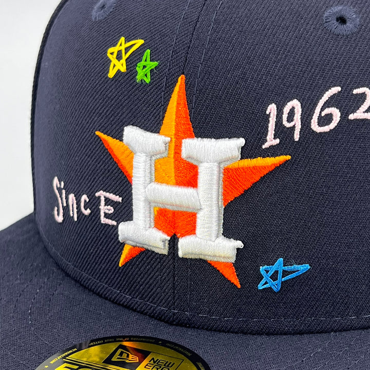หมวกแก๊ป New Era รุ่น Houston Astros Scribble Black 59Fifty Cap