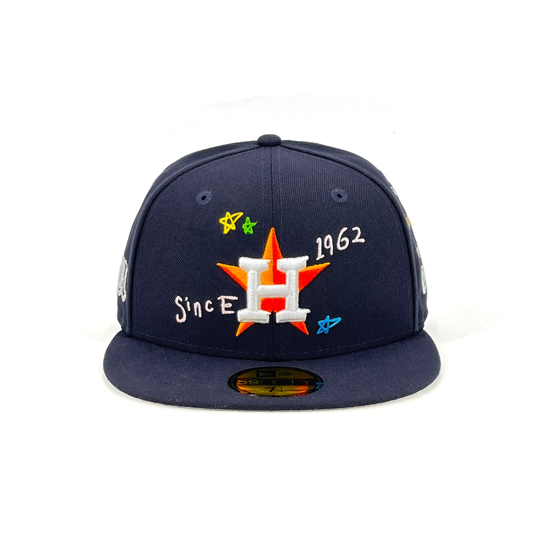 หมวกแก๊ป New Era รุ่น Houston Astros Scribble Black 59Fifty Cap