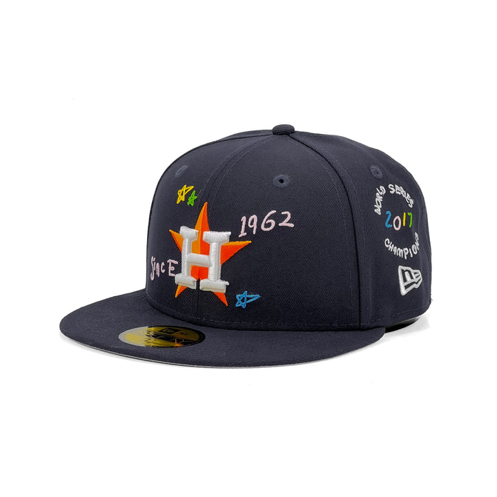 หมวกแก๊ป New Era รุ่น Houston Astros Scribble Black 59Fifty Cap