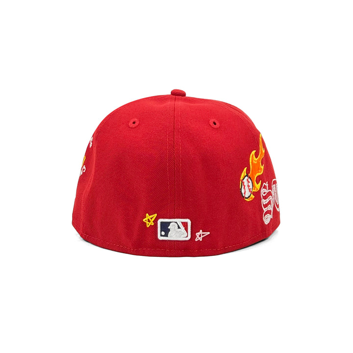 หมวกแก๊ป New Era รุ่น St. Louis Cardinals Scribble Red 59Fifty Cap