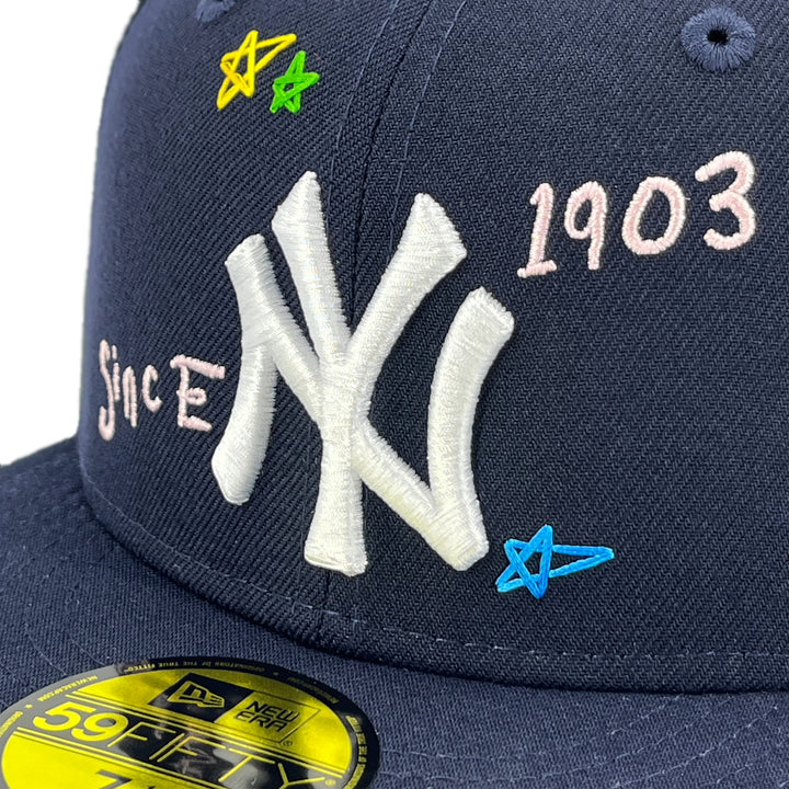 หมวกแก๊ป New Era รุ่น New York Yankees Scribble Navy 59Fifty Cap