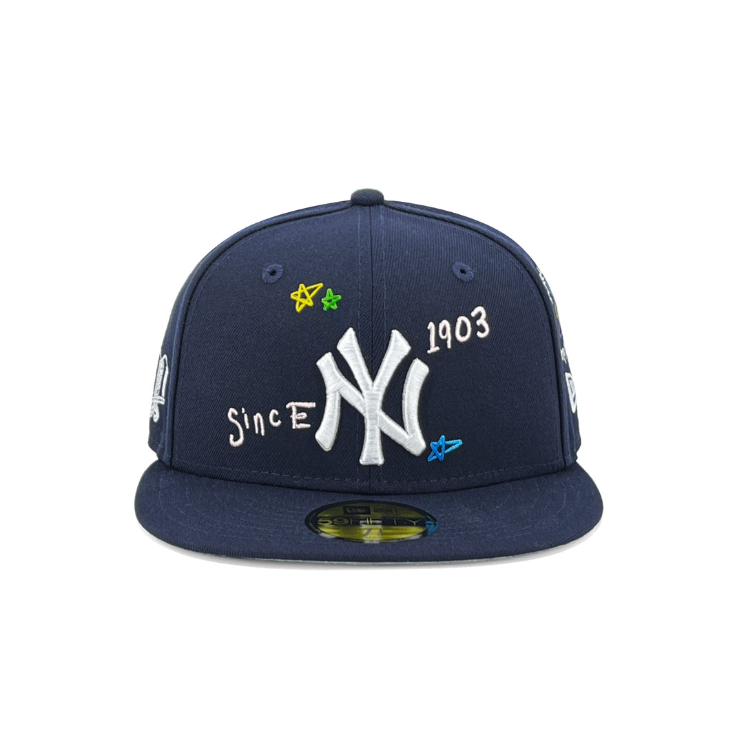 หมวกแก๊ป New Era รุ่น New York Yankees Scribble Navy 59Fifty Cap
