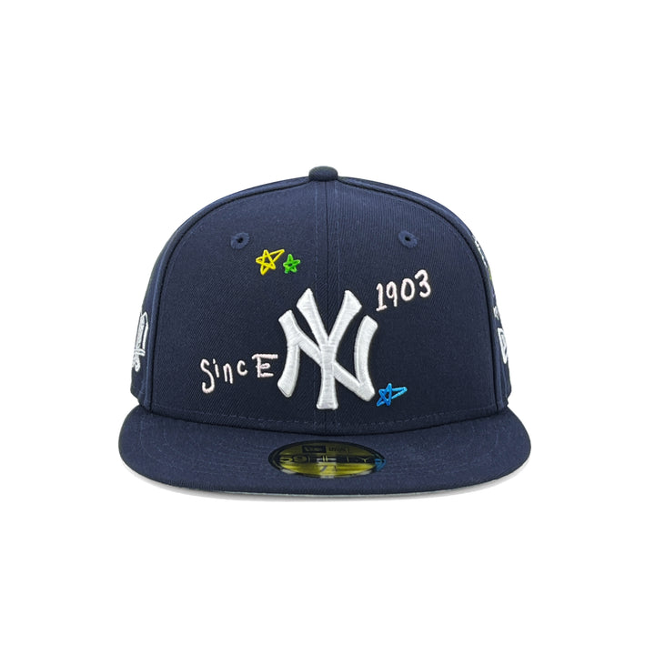 หมวกแก๊ป New Era รุ่น New York Yankees Scribble Navy 59Fifty Cap