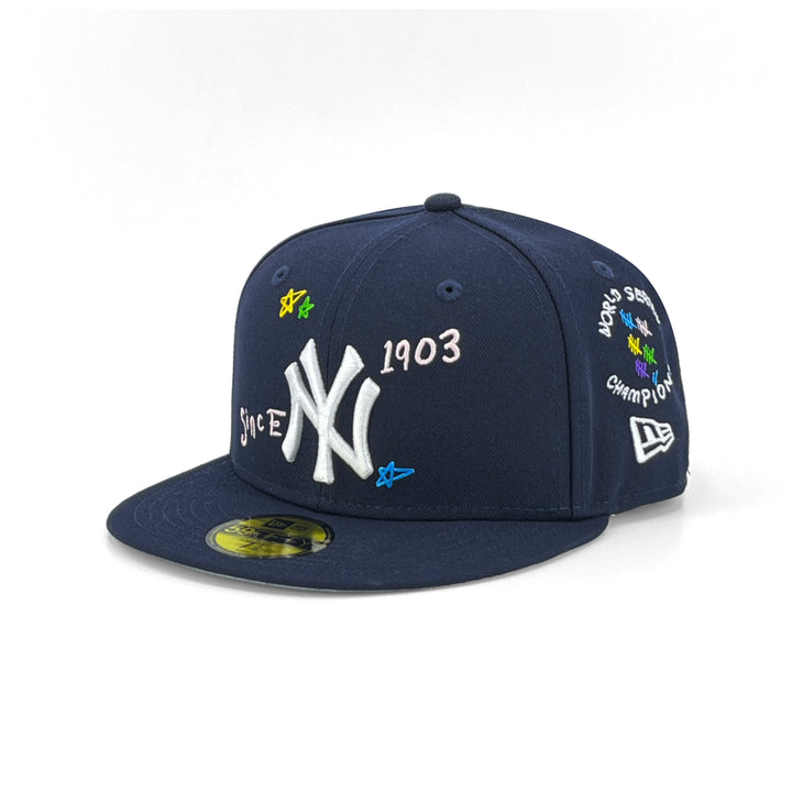 หมวกแก๊ป New Era รุ่น New York Yankees Scribble Navy 59Fifty Cap