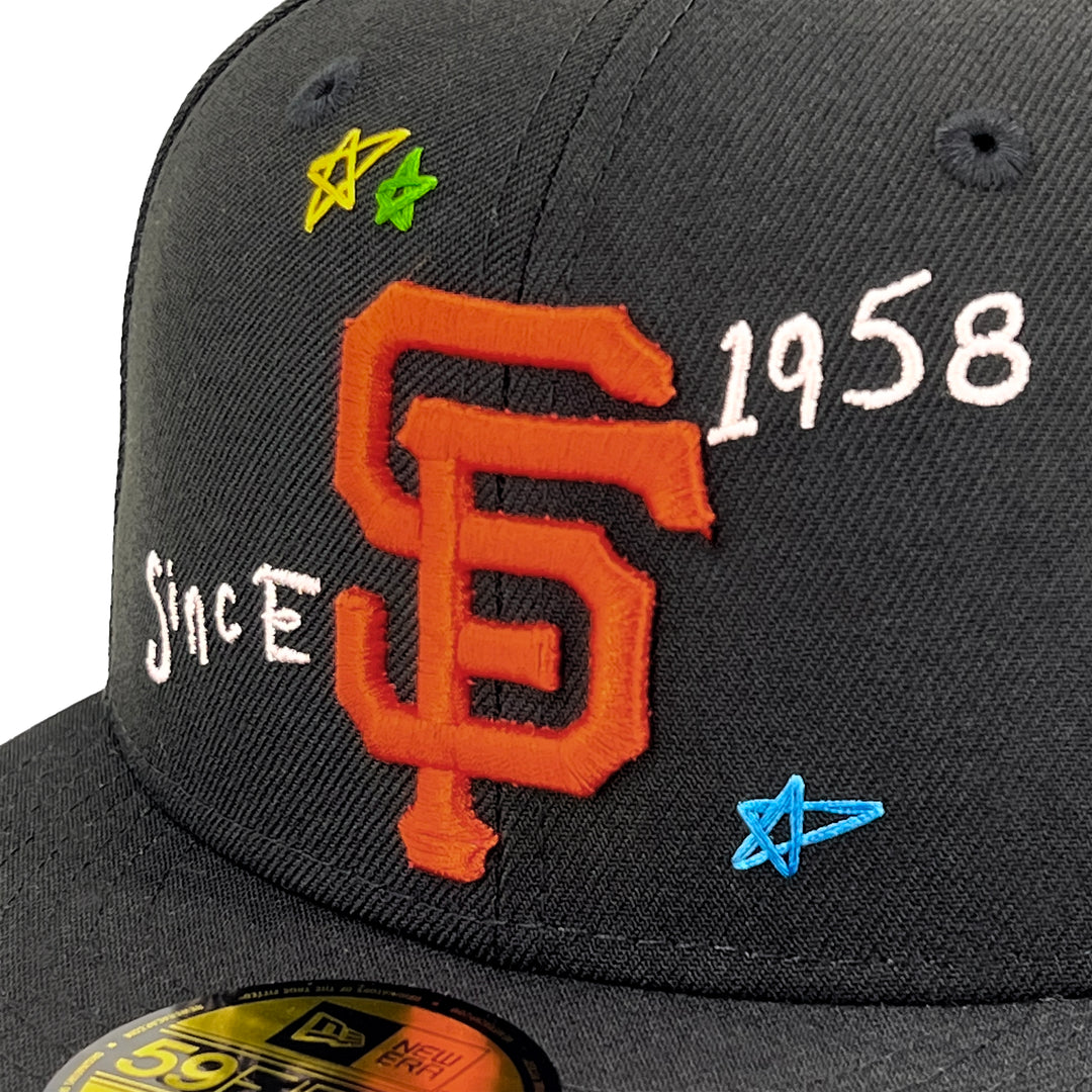 หมวกแก๊ป New Era รุ่น San Francisco Giants Scribble Black 59Fifty Cap