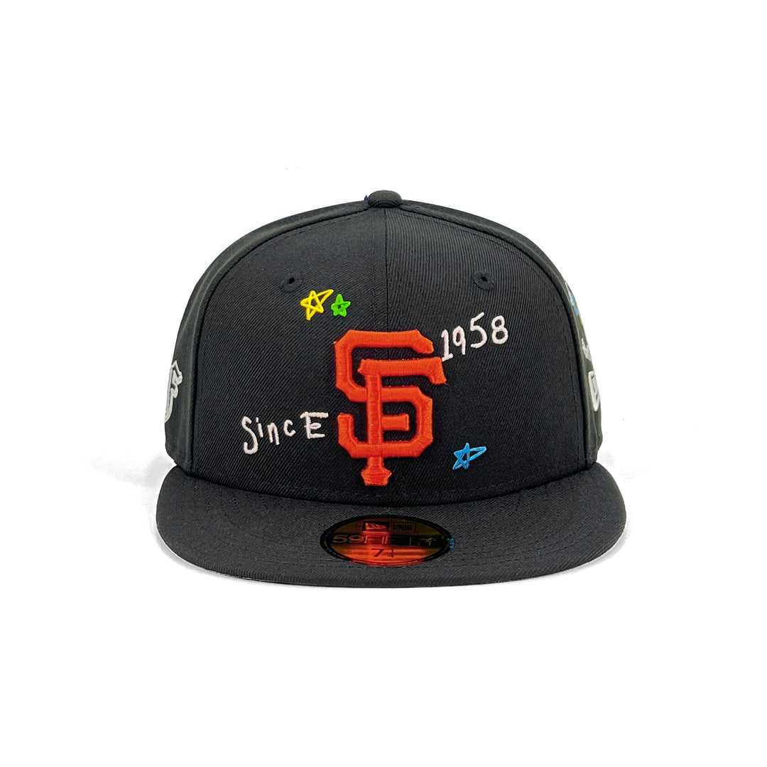 หมวกแก๊ป New Era รุ่น San Francisco Giants Scribble Black 59Fifty Cap
