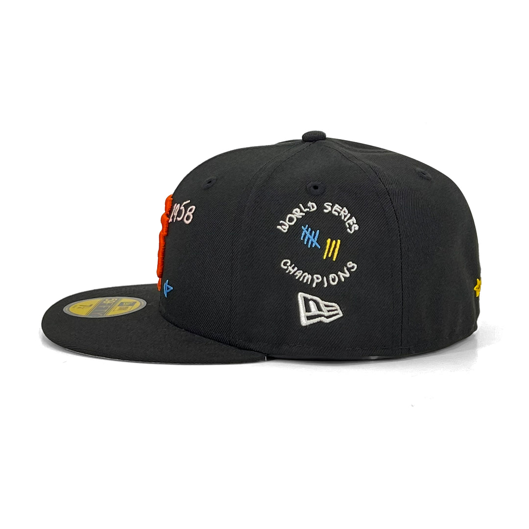 หมวกแก๊ป New Era รุ่น San Francisco Giants Scribble Black 59Fifty Cap
