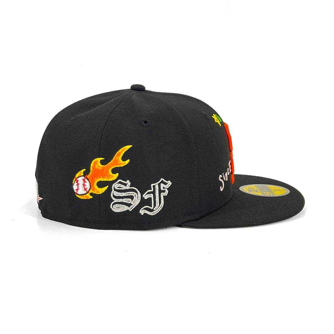 หมวกแก๊ป New Era รุ่น San Francisco Giants Scribble Black 59Fifty Cap