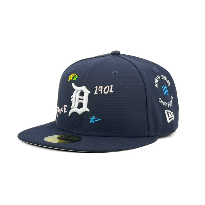 หมวกแก๊ป New Era รุ่น Detroit Tigers Scribble Black 59Fifty Cap
