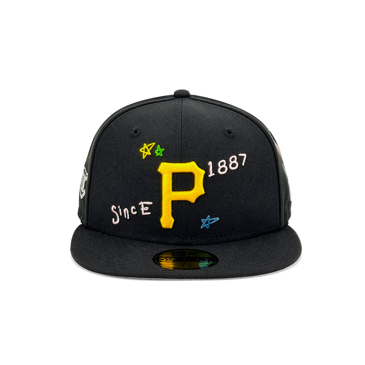 หมวกแก๊ป New Era รุ่น Pittsburgh Pirates Scribble Black 59Fifty Cap