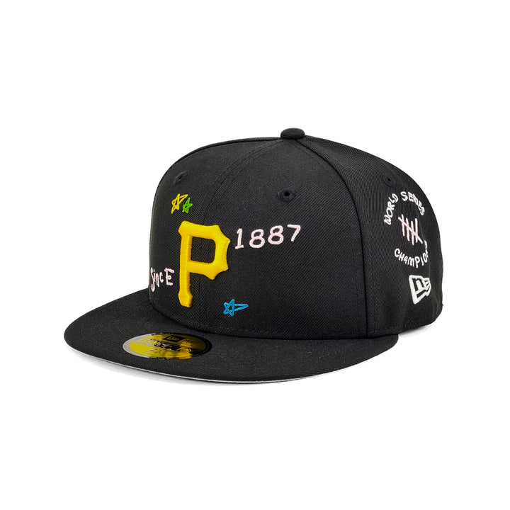 หมวกแก๊ป New Era รุ่น Pittsburgh Pirates Scribble Black 59Fifty Cap
