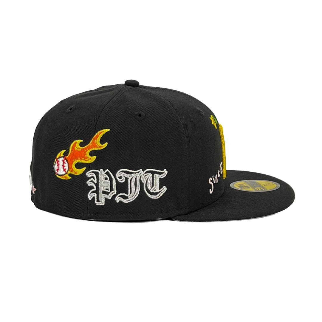 หมวกแก๊ป New Era รุ่น Pittsburgh Pirates Scribble Black 59Fifty Cap