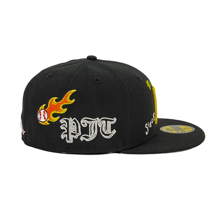 หมวกแก๊ป New Era รุ่น Pittsburgh Pirates Scribble Black 59Fifty Cap