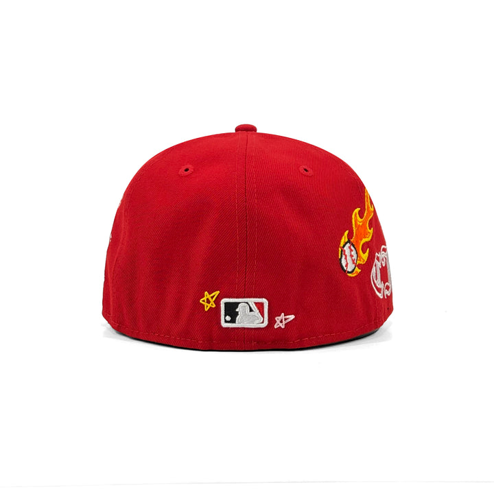 หมวกแก๊ป New Era รุ่น Cincinnati Reds Scribble Red 59Fifty Cap