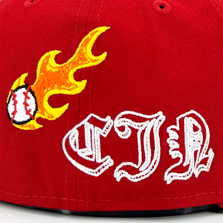 หมวกแก๊ป New Era รุ่น Cincinnati Reds Scribble Red 59Fifty Cap