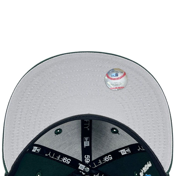 หมวกแก๊ป New Era รุ่น Oakland Athletics Scribble Dark Green 59Fifty Cap