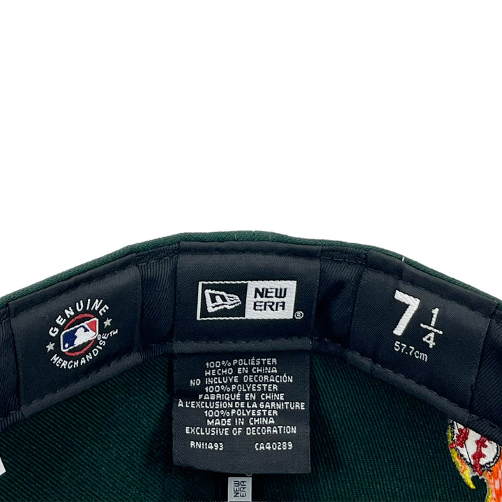 หมวกแก๊ป New Era รุ่น Oakland Athletics Scribble Dark Green 59Fifty Cap