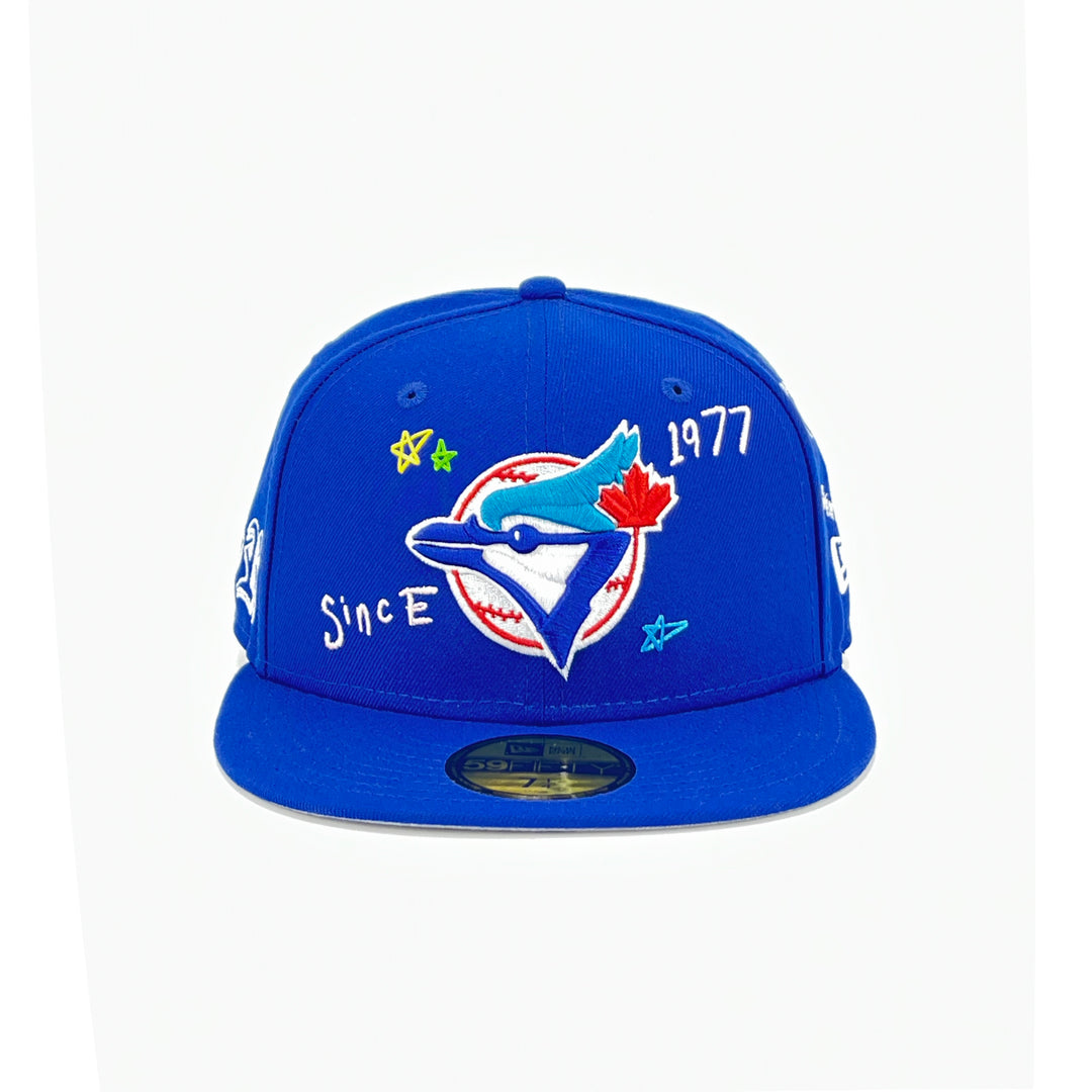 หมวกแก๊ป New Era รุ่น Toronto Blue Jays Co Scribble Royal 59Fifty Cap