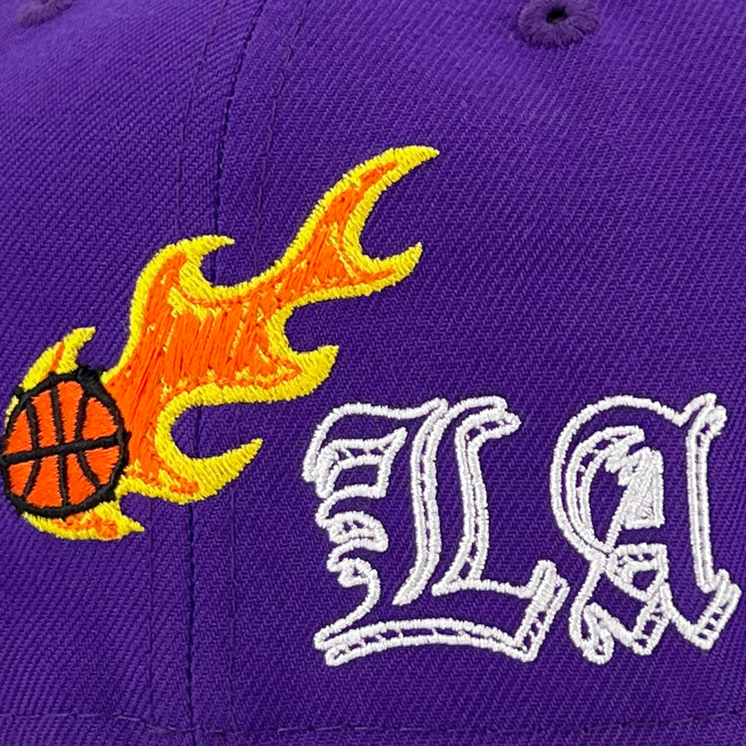 หมวกแก๊ป New Era รุ่น Los Angeles Lakers Scribble Purple 59Fifty Cap