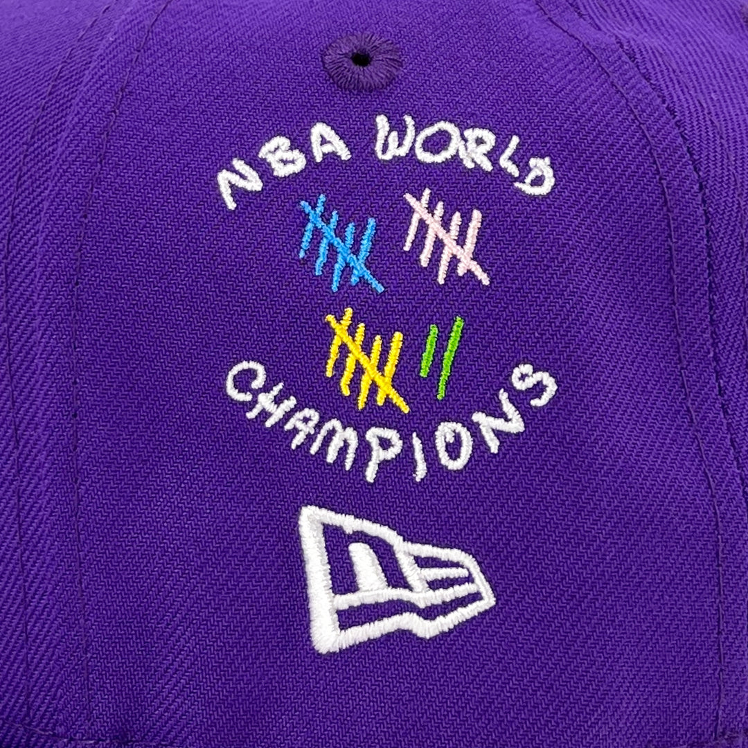 หมวกแก๊ป New Era รุ่น Los Angeles Lakers Scribble Purple 59Fifty Cap