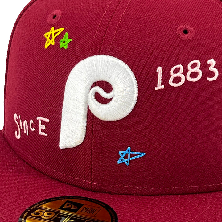 หมวกแก๊ป New Era รุ่น Philadelphia Phillies Co Scribble Cardinal 59Fifty Cap