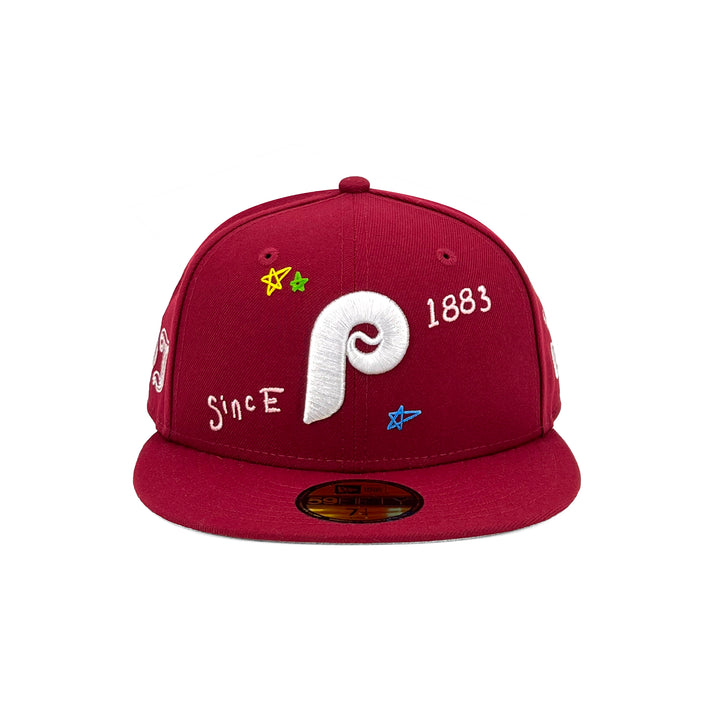 หมวกแก๊ป New Era รุ่น Philadelphia Phillies Co Scribble Cardinal 59Fifty Cap