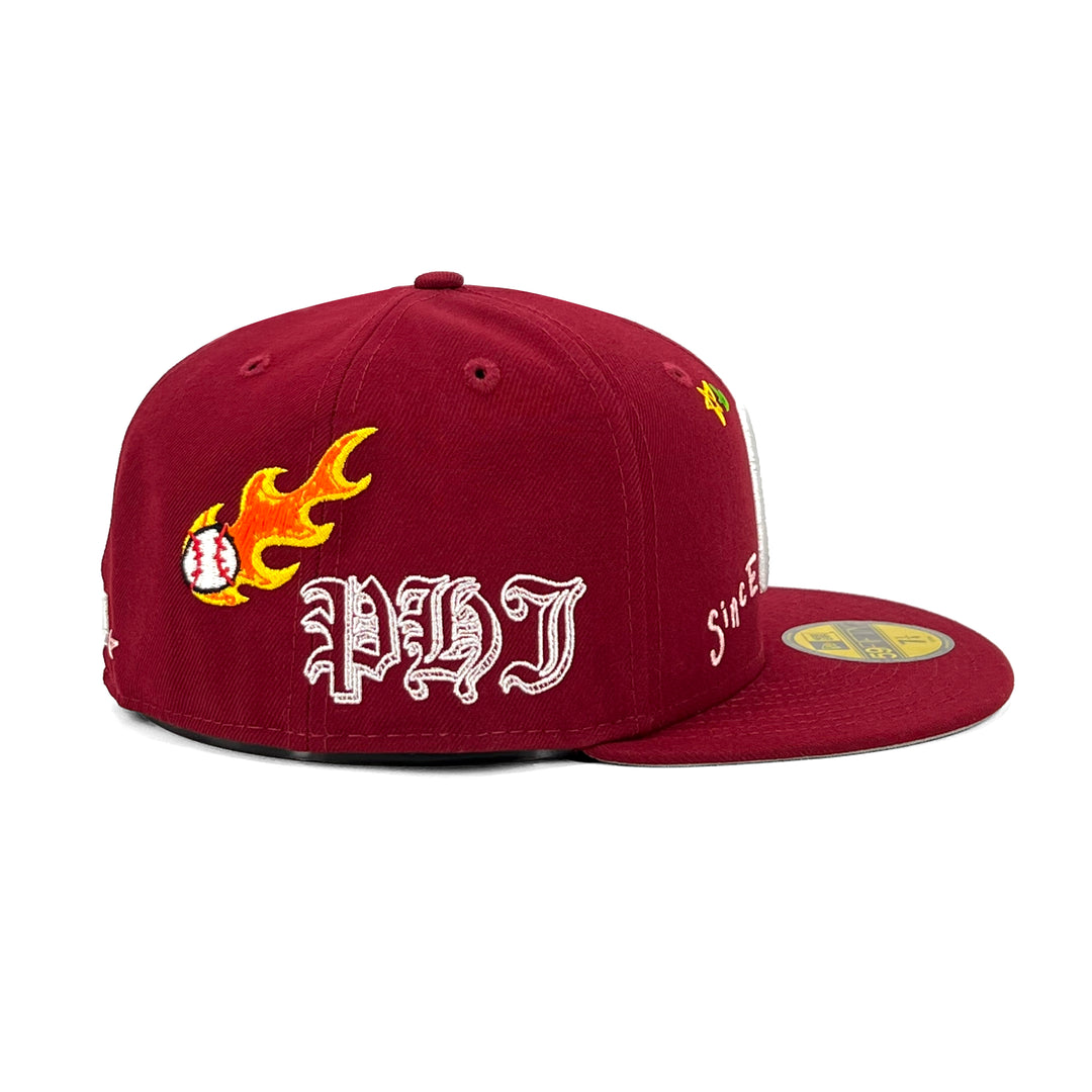 หมวกแก๊ป New Era รุ่น Philadelphia Phillies Co Scribble Cardinal 59Fifty Cap