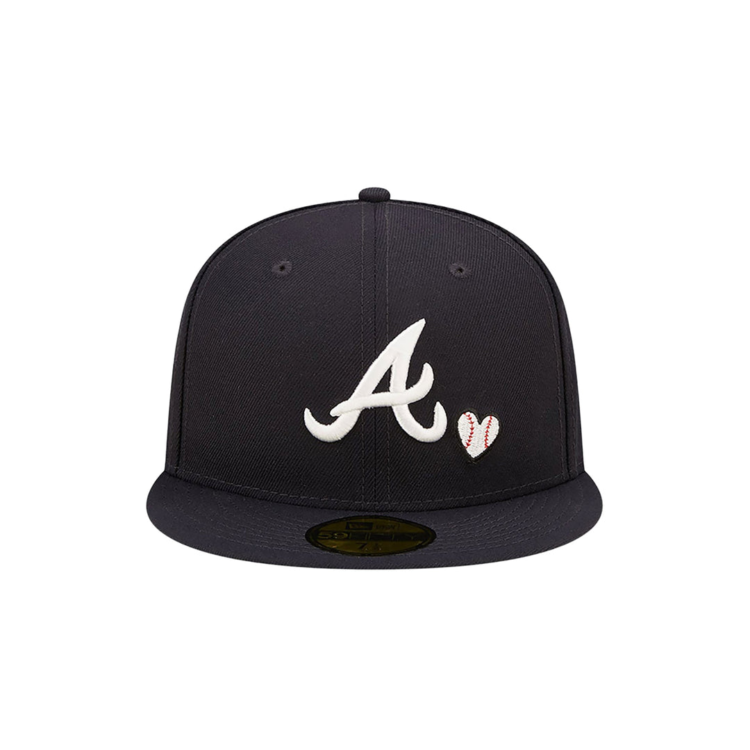 New Era หมวกรุ่น Atlanta Braves Team Heart 59Fifty Mlb Black 59Fifty Cap