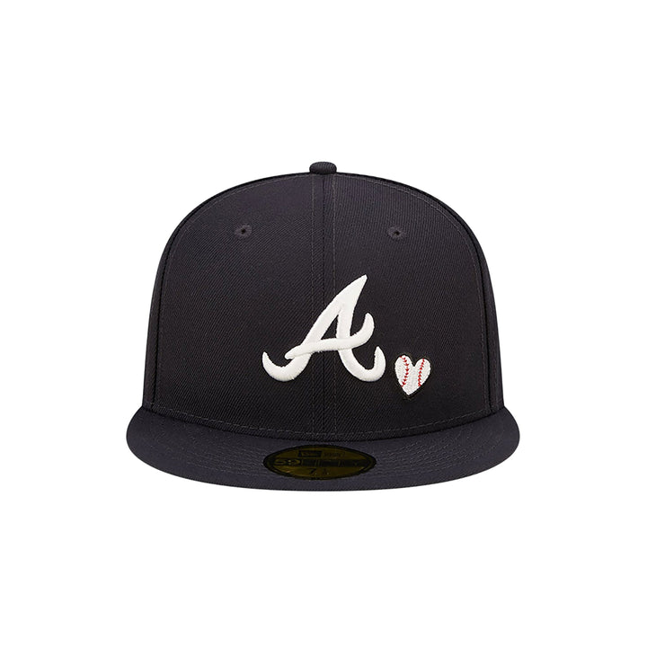 New Era หมวกรุ่น Atlanta Braves Team Heart 59Fifty Mlb Black 59Fifty Cap