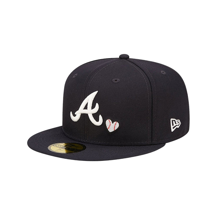 New Era หมวกรุ่น Atlanta Braves Team Heart 59Fifty Mlb Black 59Fifty Cap