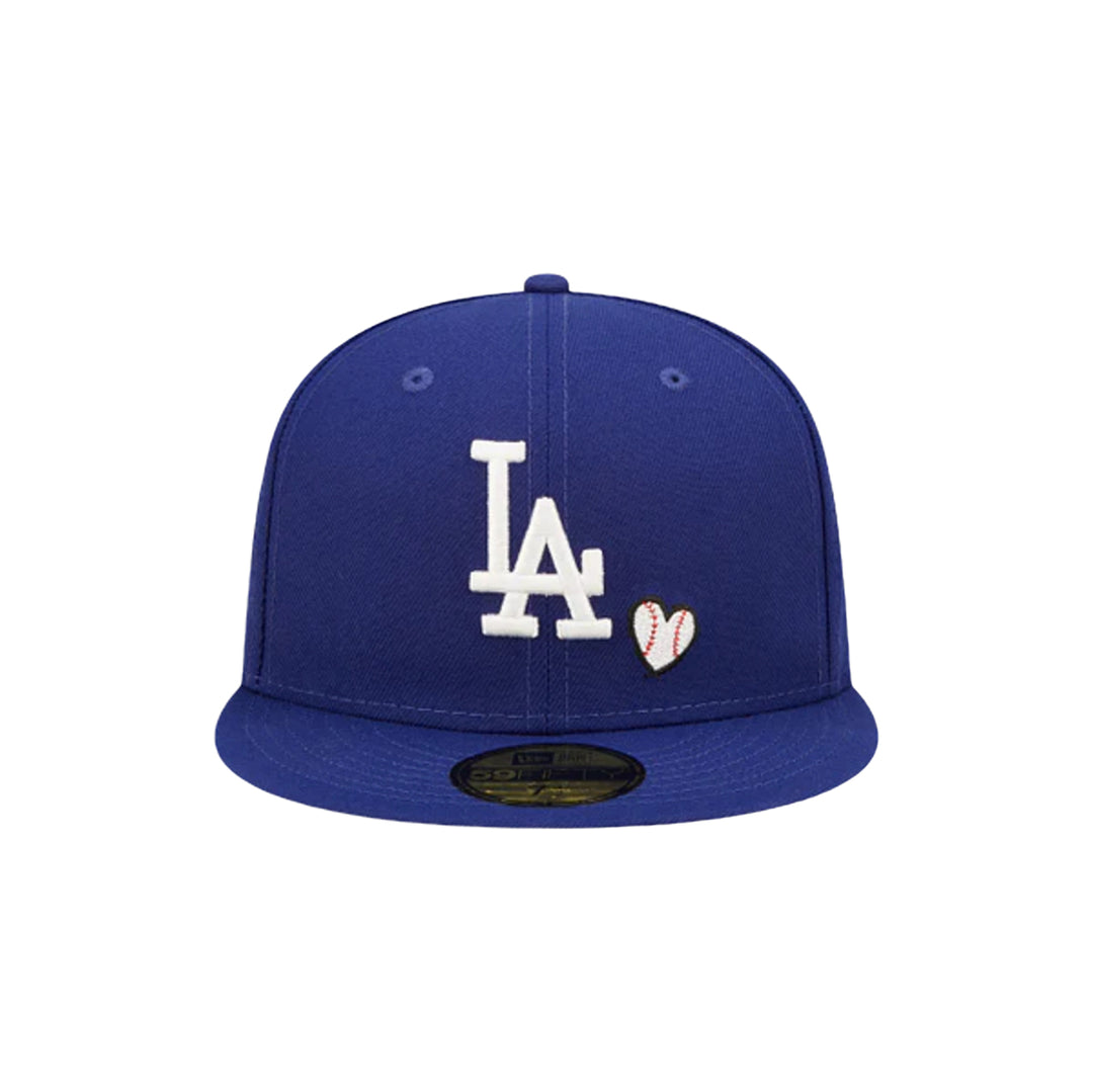New Era หมวกรุ่น Los Angeles Dodgers Team Heart 59Fifty Mlb Dark Royal 59Fifty Cap