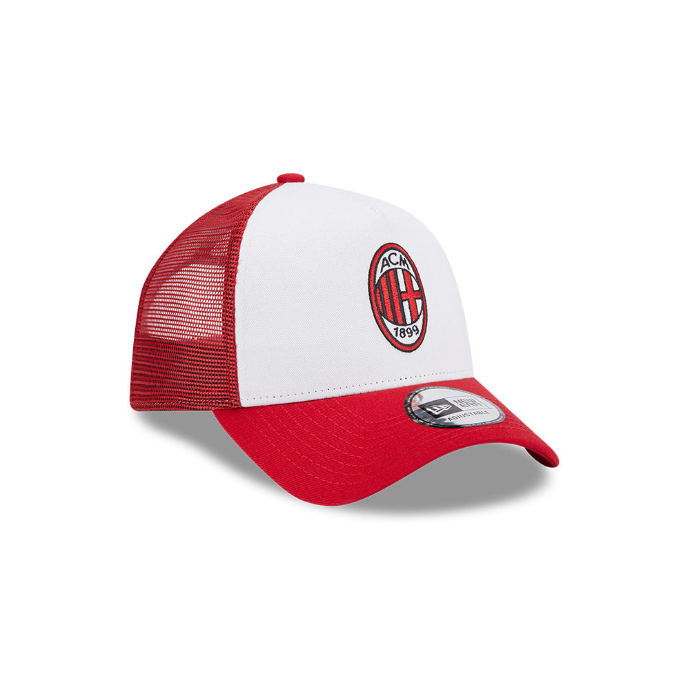 AC MILAN CORE WHITE AND SCARLET 9FORTY E-FRAME TRUCKER  CAP