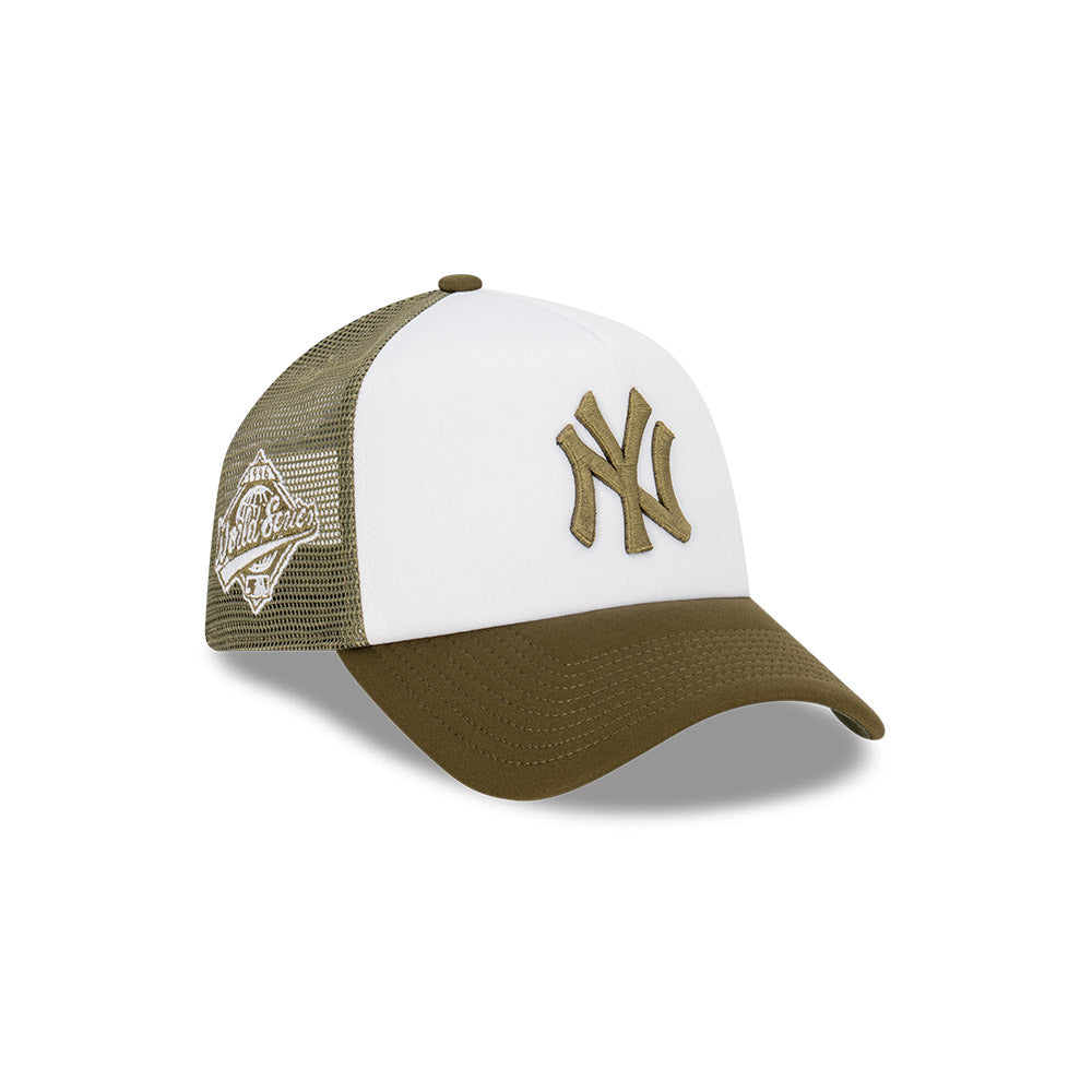 หมวกแก๊ป New Era รุ่น New York Yankees Earthtones World Series 2-Tone New Olive Visor White 9Forty AF Trucker Cap