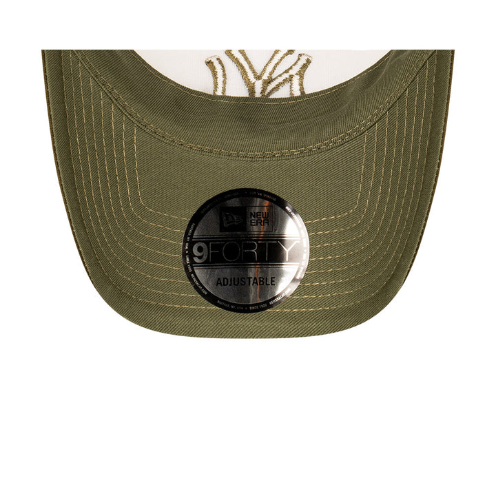 หมวกแก๊ป New Era รุ่น New York Yankees Earthtones World Series 2-Tone New Olive Visor White 9Forty AF Trucker Cap